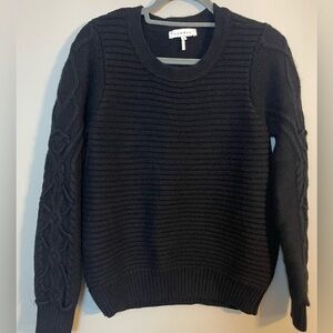 Sandro Black Textured Knit Sweater